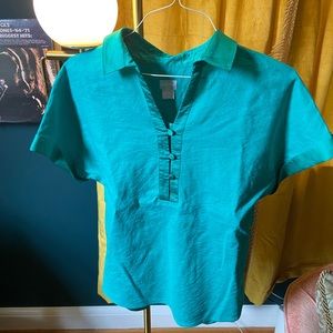 Chicos Green Cotton Shirt